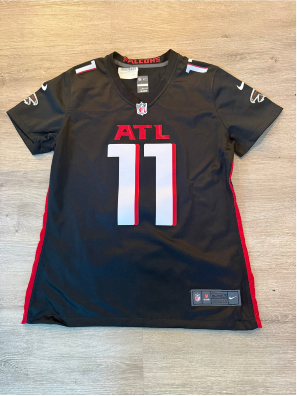 Women's Nike Atlanta Falcons Walker 11 Jersey Black Red Size L